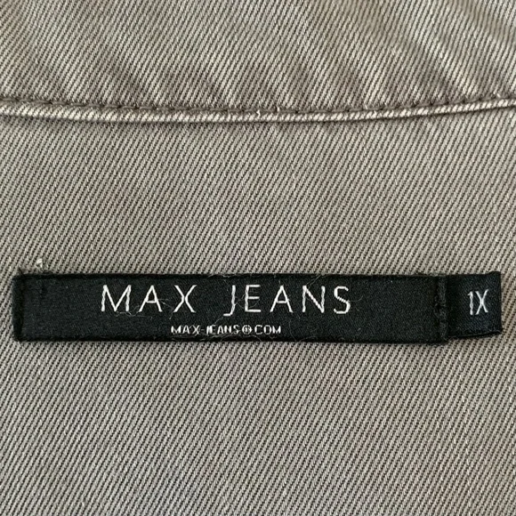 Max Jeans Gray Tencel Grunge Utility Jacket - Picture 5 of 7